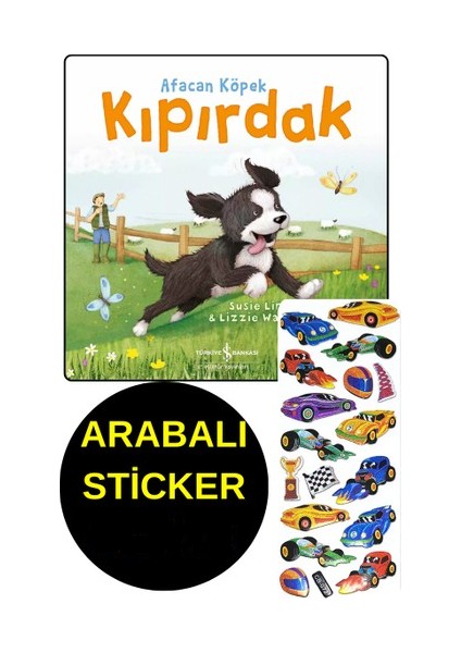 Arabalı Sticker Hediye - Okul Öncesi Resimli Kitaplar - Afacan Köpek Kıpırdak