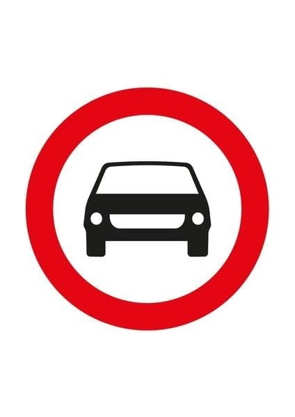 Motorlu Taşıt Trafiğine Kapalı Yol Levhası Tt-6
