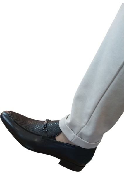 Erkek Klasik Deri Bağsız Toka Detaylı Mikrolight El Işçiliği S1476 Ayakkabı