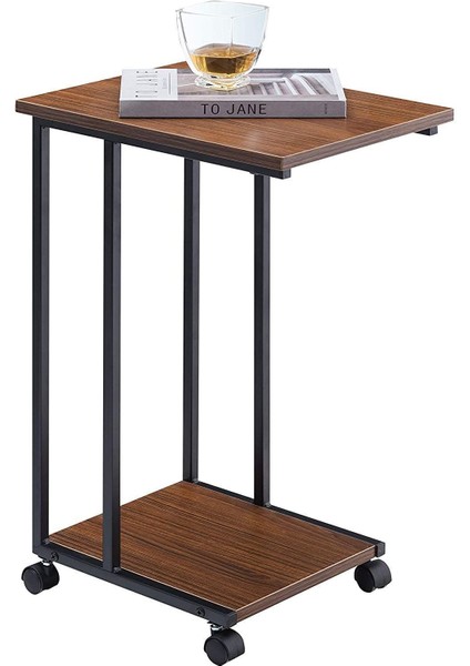 Jiks Siyah Metal Tekerlekli C Sehpa fiyatları