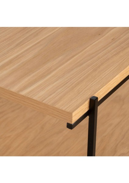 Bles Siyah Metal Ahşap Yan Sehpa modelleri