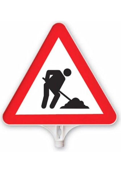 Çalışma Var Üçgen Levha - Çift Taraflı Baskı