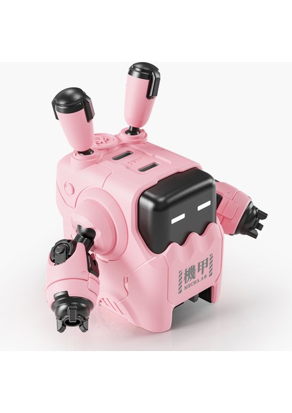 DELTA35 Robot Figürlü 35W Hızlı Şarj Adaptörü ve Şarj Standı, Pembe modelleri