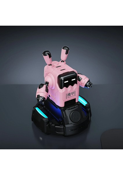 DELTA35 Robot Figürlü 35W Hızlı Şarj Adaptörü ve Şarj Standı, Pembe fırsatları