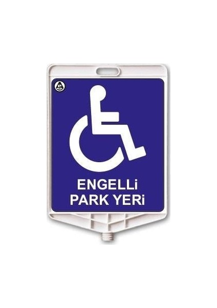 Engelli Park Yeri Dikdörtgen Levha Çift Taraflı Baskı