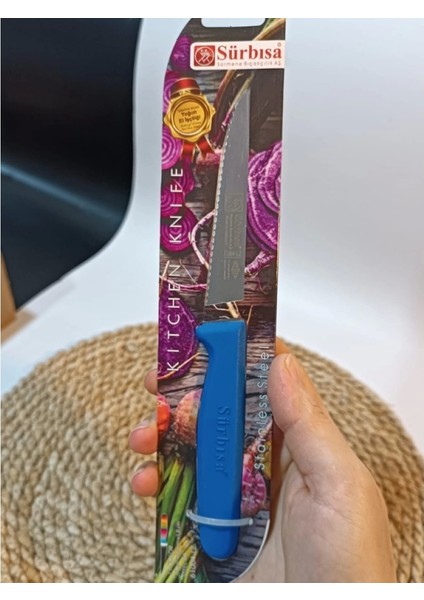 Sürbisa 61004 Sebze Bıçağı Koyu Mavi Lz 1 Koli (12 Adet Tırtıklı ) fiyatları