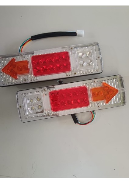 3 Tekerlekli Kasalı Arka Stop Lambası Takımı Ledli (Uzun 30 Cm)
