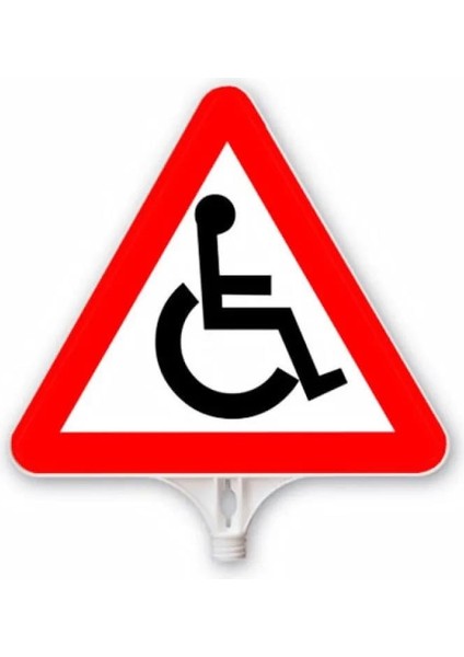 Engelli Park Yeri Üçgen Plastik Levha - Çift Taraflı Baskı