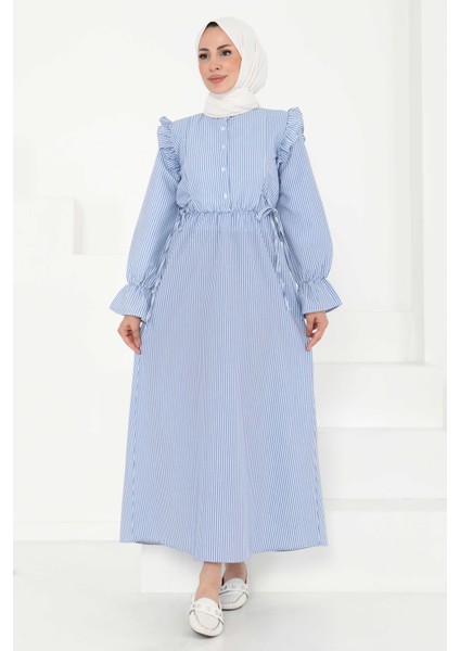 Çizgili Elbise Saks - 27187 modelleri