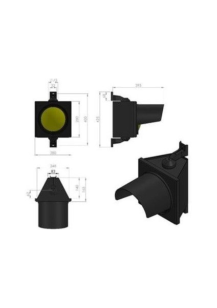 Power Ledli Tekli Sinyal Verici, Trafik Lambası 200 mm fırsatları