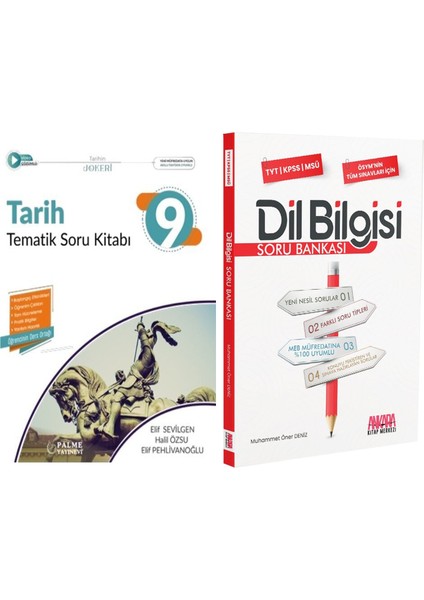 Palme 9.sınıf Tarih ve Akm Dil Bilgisi Soru Bankası Seti 2 Kitap