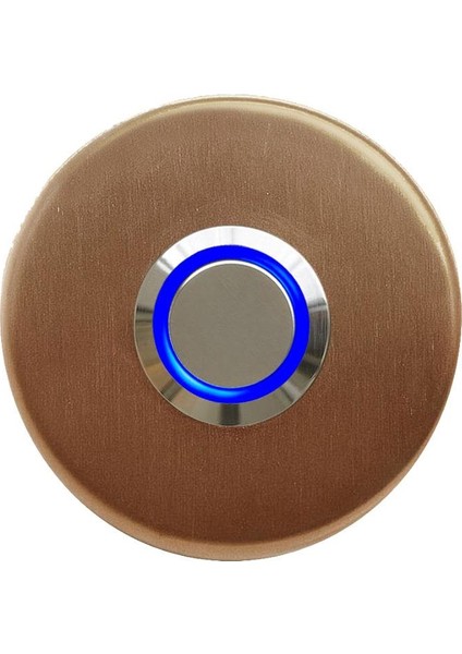 Z-101ABM Bronz Paslanmaz Tek Kontak Zil Butonu Mavi LED