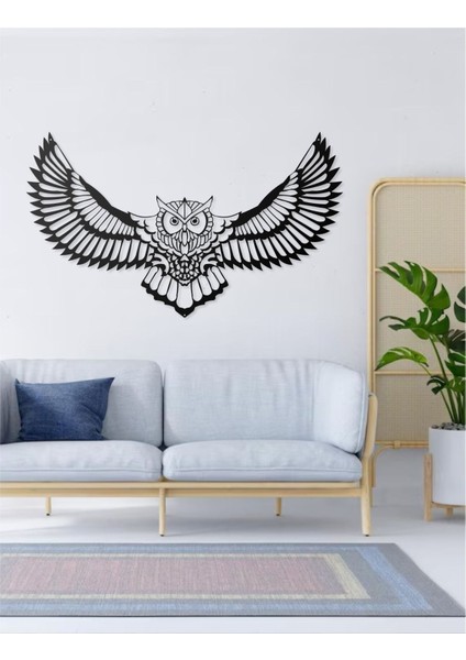 Desenli Baykuş Tasarımlı Hayvan Figürlü Metal Dekoratif Modern Duvar Tablosu Ev ve Ofis Için modelleri
