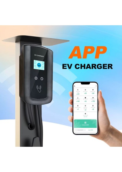 Ev Charger Mode 3 Duvar Tipi 3 Fazlı 32A 22 Kw Elektrikli Araç Şarj Istasyonu 5 Metre Kablo modelleri