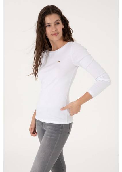 Kadın Beyaz Sweatshirt 50315419-VR013 modelleri