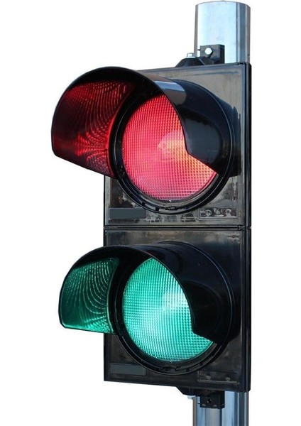 Power Ledli Kırmızı Yeşil Ikili Sinyal Verici, Trafik Lambası 300 mm
