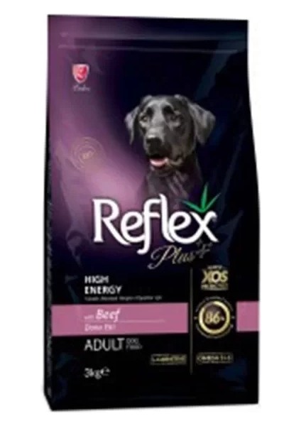 Reflex Plus Biftekli High Energy Yetişkin Köpek Maması 3 kg