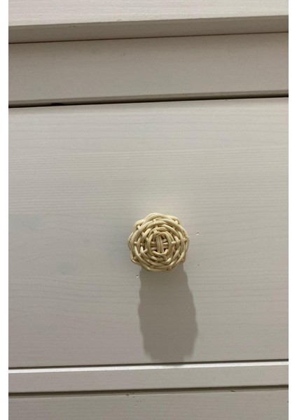 Dekoratif Dolap ve Çekmece Uyumlu Bohem Rattan El Yapımı Kulp 2 Adet modelleri