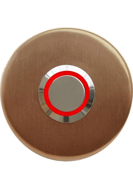 Z-101ABK Bronz Paslanmaz Tek Kontak Zil Butonu Kırmızı LED