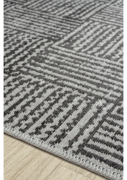 Ares Gri Antrasit Halı Yıkanabilir Kaymaz Taban Şönil Kilim Dokuma Pamuk Taban Kilim NV01 50 x 80 cm indirimleri
