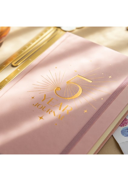 5 Yıllık Süresiz Günlük Ajanda 13X21 - Pembe