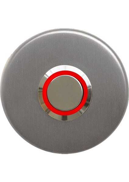 Z-101K Paslanmaz Tek Kontak Zil Butonu Kırmızı LED