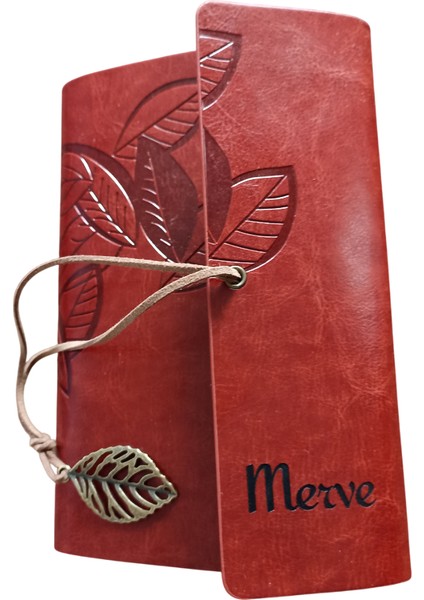 Kişiye Özel Taba Renkli Defter 75 Yaprak Kaliteli Suni Deri Kapaklı 18.5x12.5 cm