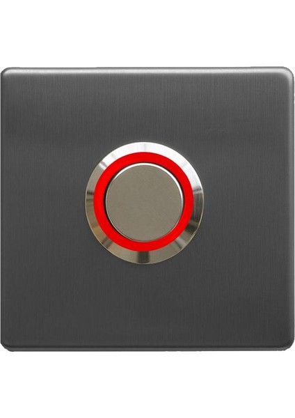 Z-201AK Antresit Paslanmaz Tek Kontak Zil Butonu Kırmızı LED