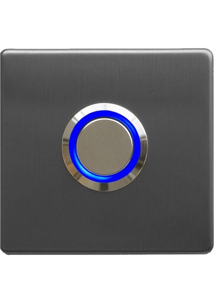 Z-201AM Antresit Paslanmaz Tek Kontak Zil Butonu Mavi LED
