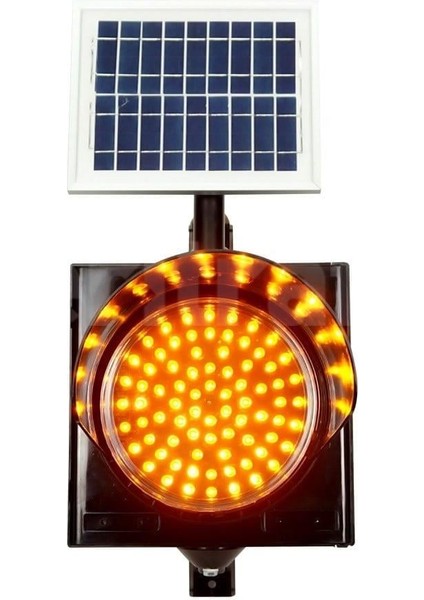 Ledli Güneş Enerjili Flaşör, Solar Çakar Lamba 200 mm