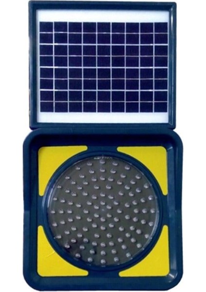 Solar Ledli Flaşör, Solar Çakar Lamba (Sarı)