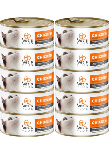 Optimal Nutrition Tavuk Etli Tahılsız Kedi Konservesi 85GR (10 Adet)