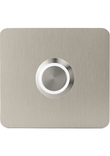 Z402B Paslanmaz 304 Kare Zil Butonu 60X60MM Beyaz LED