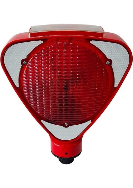 Krmızı Solar Flaşörlü Ledli Lamba