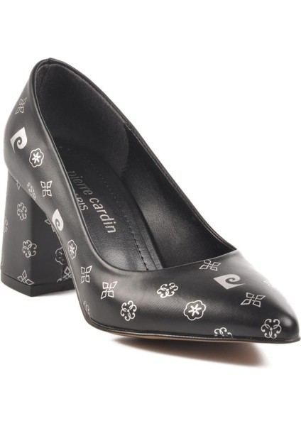 Pierre Cardin 50176 Z Siyah Desenli Kadın Topuklu Ayakkabı