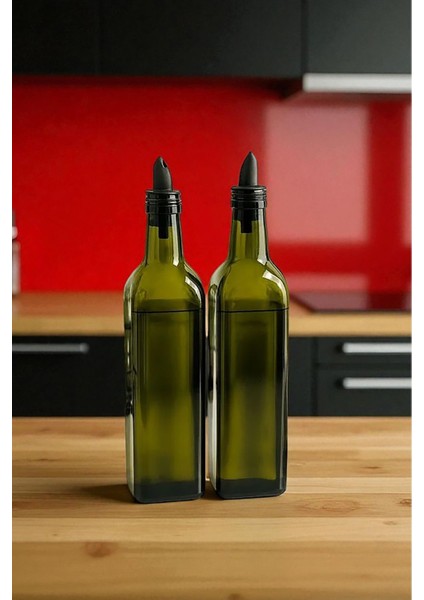 Verde 2'li Silikon Tıpalı Cam Yağdanlık Seti 500 ml fiyatları