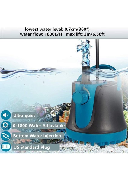 JN813 60W Çok Amaçlı Dalgıç Su Pompası 3000 Litre Düşük Ses Özelliği Bahçe Fontanaları Akvaryum Için modelleri