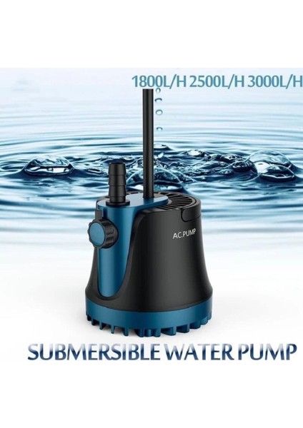 JN813 60W Çok Amaçlı Dalgıç Su Pompası 3000 Litre Düşük Ses Özelliği Bahçe Fontanaları Akvaryum Için indirimleri