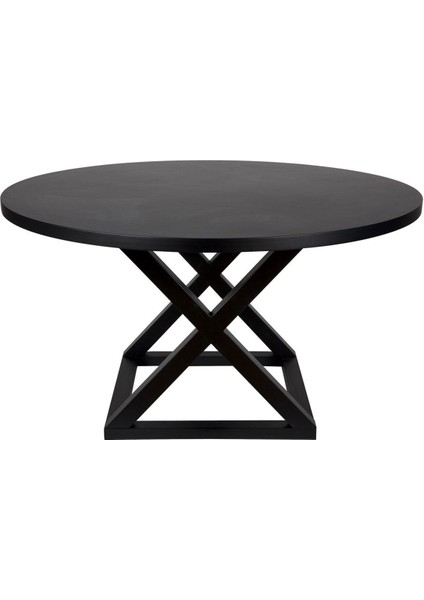 Rex Siyah Metal Ahşap Yemek Masası fiyatları