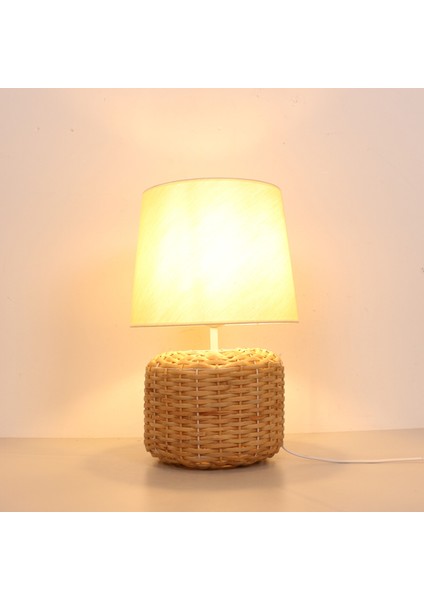 Mylamp Rose Bej Kumaş & Rattan Masa Lambası 30X50 cm fiyatları