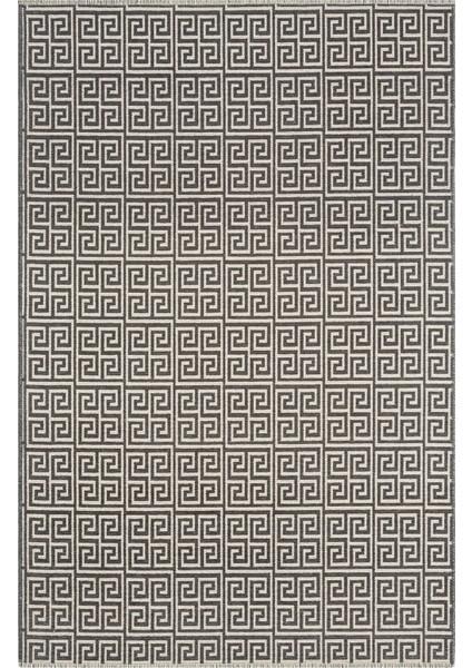 Ares Antrasit Krem Halı Yıkanabilir Kaymaz Taban Şönil Kilim Dokuma Pamuk Taban Kilim NV05 50 x 80 cm fiyatları