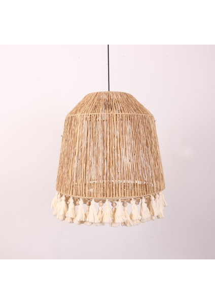 Mylamp Istanbul Rafya ve Ponponlu Separatörlü 53X50 cm Avize. indirimleri