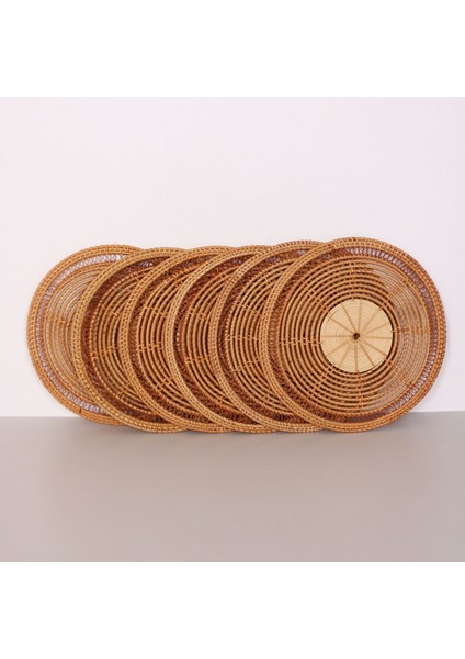 Mylamp Işıl 40X40 cm Rattan Supla & Duvar Dekoru 6'lı Set fırsatları