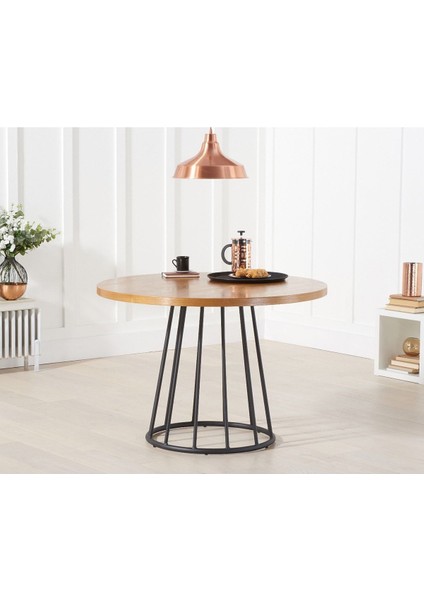 Strig Siyah Metal Ahşap Yemek Masası fiyatları