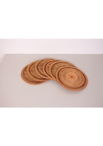 Mylamp Işıl Dekoratif 30X30 Cm. Rattan Supla ve Duvar Dekoru 6'lı Set modelleri