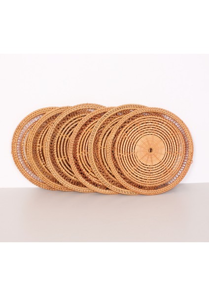 Mylamp Işıl Dekoratif 30X30 Cm. Rattan Supla ve Duvar Dekoru 6'lı Set fırsatları
