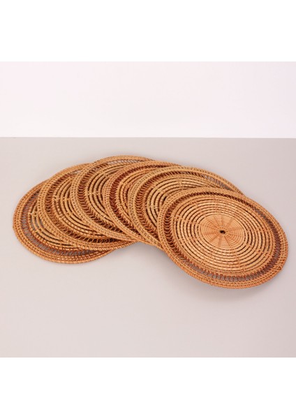 Mylamp Işıl Dekoratif 30X30 Cm. Rattan Supla ve Duvar Dekoru 6'lı Set indirimleri