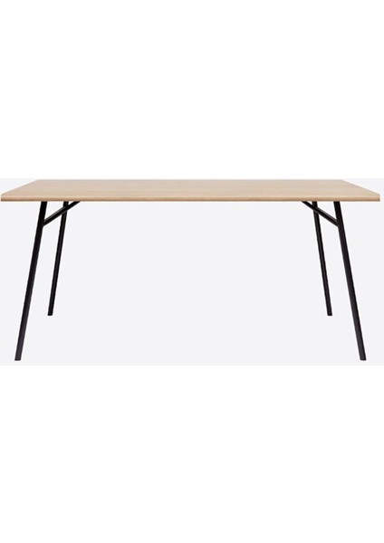 Chesil Siyah Metal Ahşap Yemek Masası