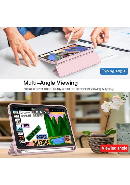 Apple iPad Mini 7 A17 Pro (2024) Kalemlikli Uyku Modlu Yatay Standlı Stromix Smart Kılıf modelleri