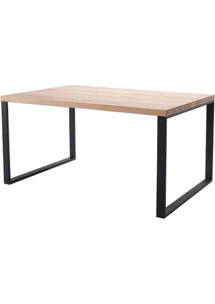 Zlaic Siyah Metal Ahşap Yemek Masası fırsatları